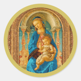 Adesivo Redondo Sandro Botticelli Madonna e Child c 1470