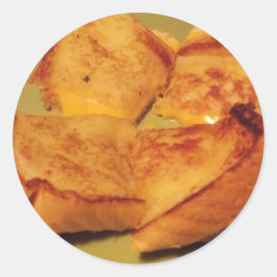 Adesivo Redondo Sanduíche de queijo grelhado STICKERS