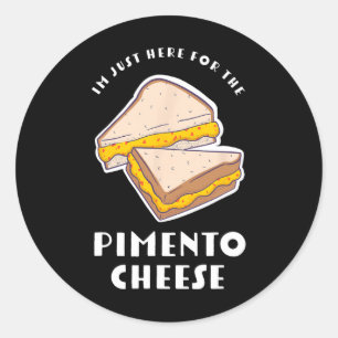 Adesivo Redondo Sanduíche de Queijo Pimento - Golfistas Mestres En