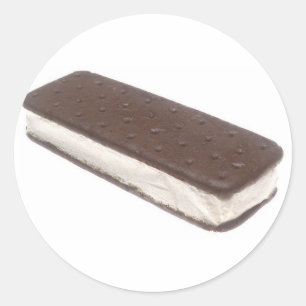 Adesivo Redondo Sanduíche do sorvete