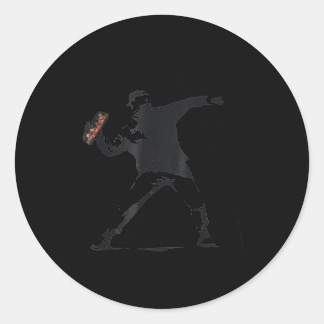 Adesivo Redondo Sandwich Guy, Sandwich Thrower Guy  (Frente)