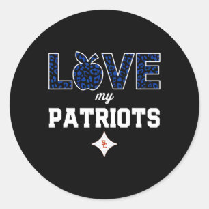 Adesivo Redondo Sandy Creek Patriots Logo Amor Minha Equipe