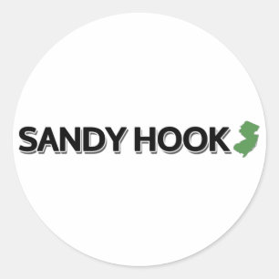 Adesivo Redondo Sandy Hook, Nova Jersey