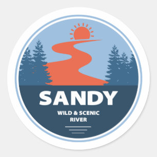 Adesivo Redondo Sandy Wild E Scenic River