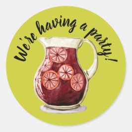 Adesivo Redondo Sangria