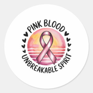 Adesivo Redondo Sangue Rosa Sem Quebra Espirituosa Espíritos Rosa 