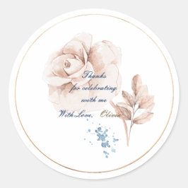 Adesivo Redondo Sangue Whimsical: Aquarela Elegante