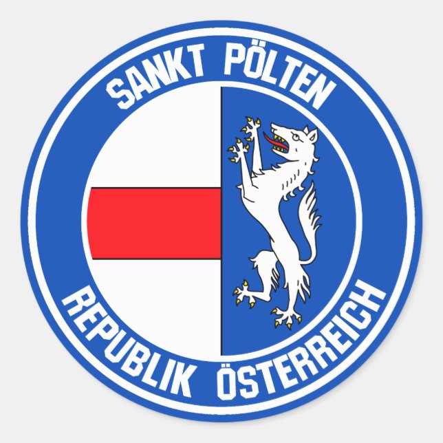 Adesivo Redondo Sankt Pölten Round Emblem (Frente)