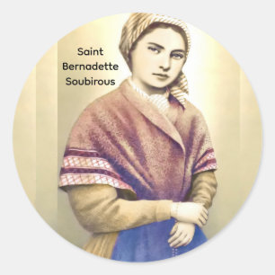 Adesivo Redondo Santa Bernadette Soubirous
