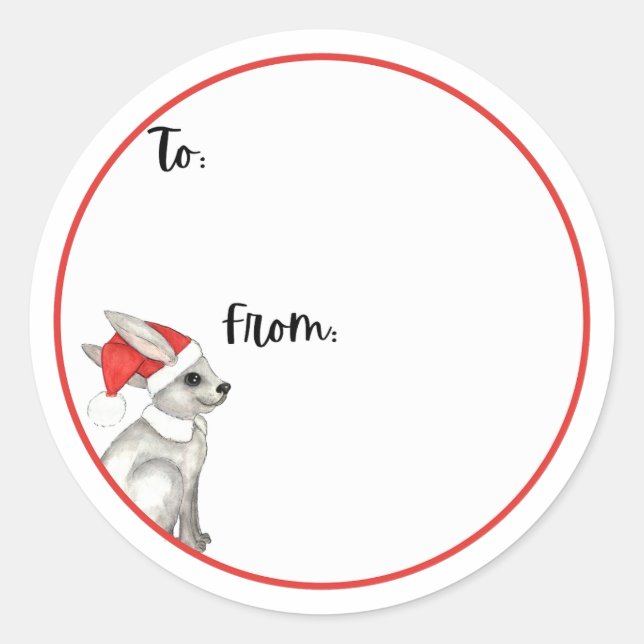 Adesivo Redondo Santa Bunnies  (Frente)