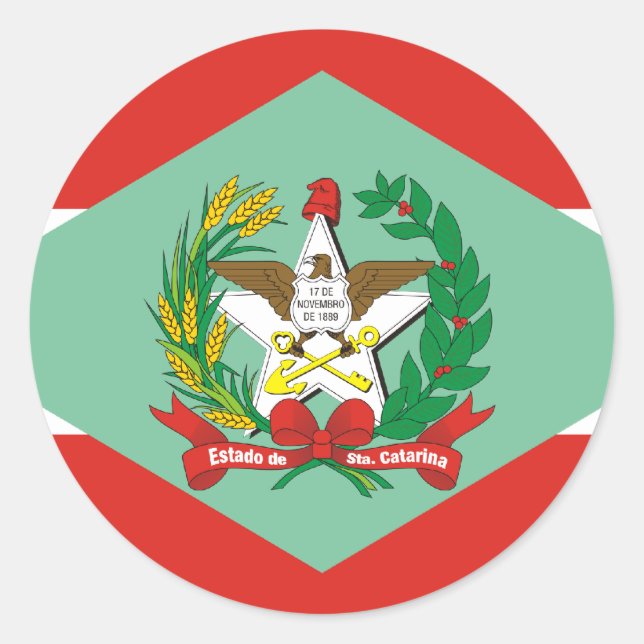 Adesivo Redondo Santa Catarina, Brasil (Frente)