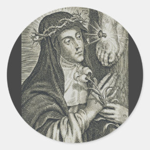 Adesivo Redondo Santa Catarina de Siena