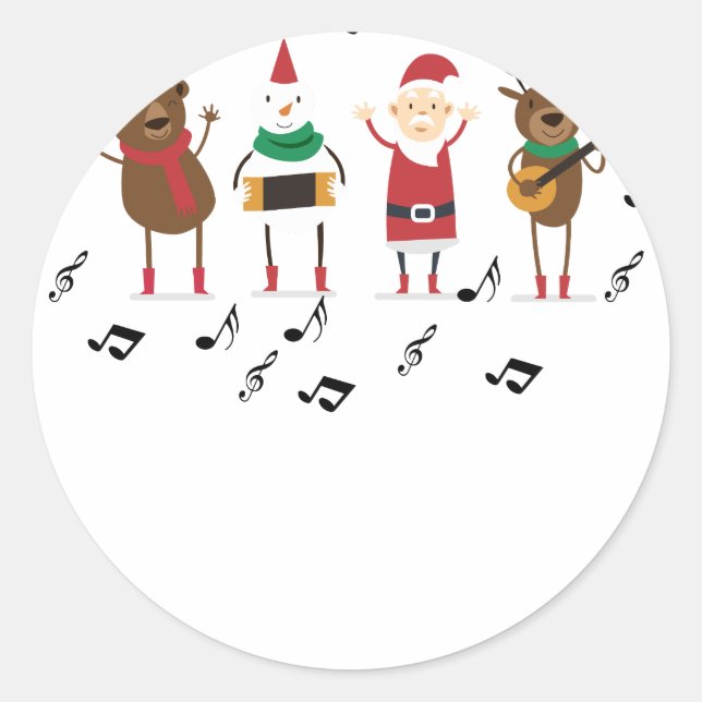 Adesivo Redondo santa claus christmas (Frente)