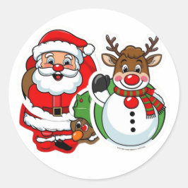 Adesivo Redondo santa claus christmas