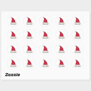 Adesivo Redondo Santa Claus Hat