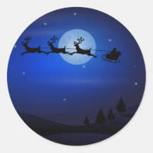 Santa Claus Reindeers Moon Claus Papais noeis Silh