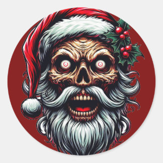 Adesivo Redondo Santa Claus Stickers