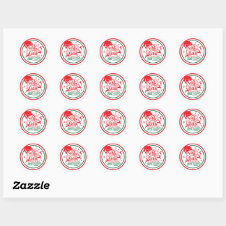 Adesivo Redondo Santa Claus Stickers