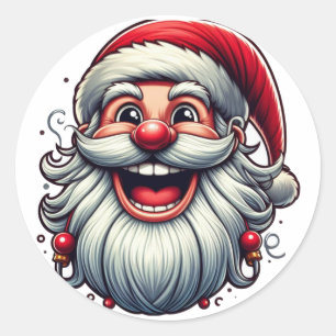Adesivo Redondo Santa Claus Stickers