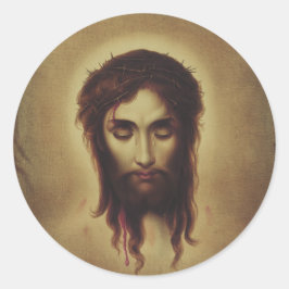 Adesivo Redondo Santa Face de Jesus Cristo