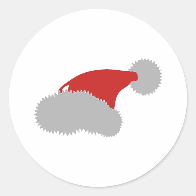 Adesivo Redondo Santa Hat (Frente)