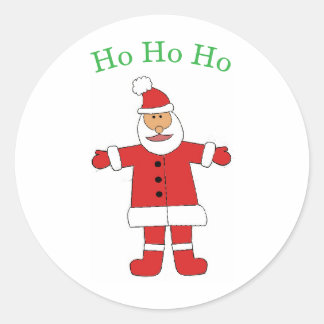 Adesivo Redondo Santa Ho Ho Ho Sticker