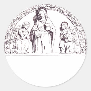 Adesivo Redondo Santa Lúcia de Siracusa por Giovanni della Robbia