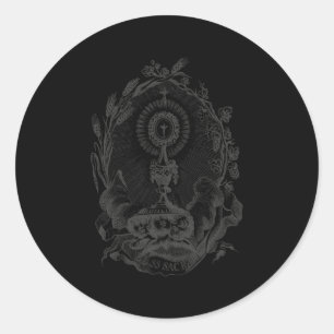 Adesivo Redondo Santa Sagrada Adoração Eucarística Católica
