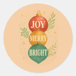 Adesivo Redondo Santa & Snowman Winter Scene – Festive Holiday 