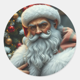 Adesivo Redondo Santa Stickers