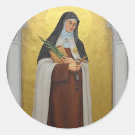 Adesivo Redondo Santa Teresa Benedicta da Cruz Carmelita Saint
