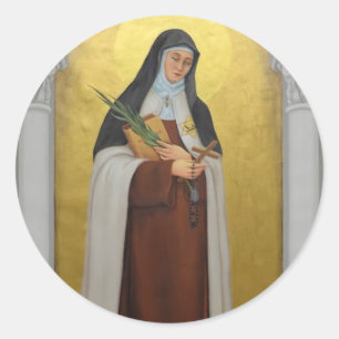 Adesivo Redondo Santa Teresa Benedicta da Cruz Carmelita Saint