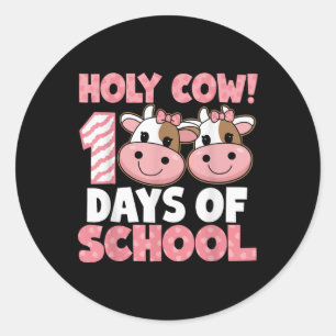 Adesivo Redondo Santa Vaca 100 Dias De Professora De Meninas Escol