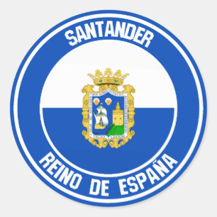 Adesivo Redondo Santander Round Emblem