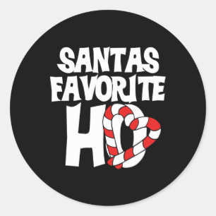 Adesivo Redondo Santas Favorite Ho