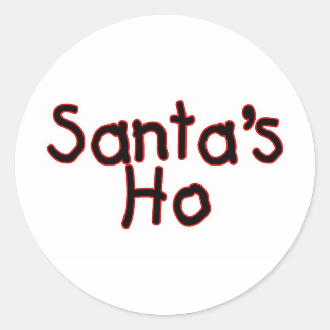 Adesivo Redondo Santas Ho (Frente)