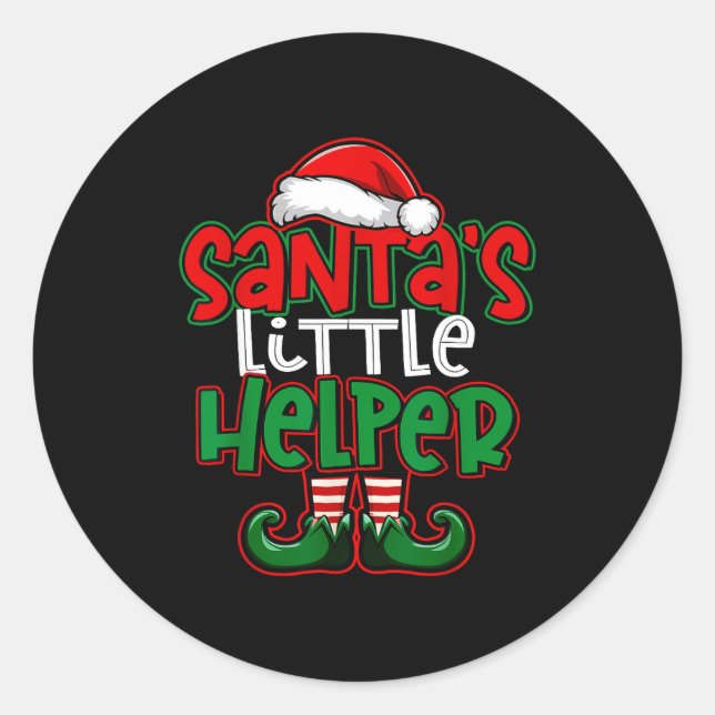 Adesivo Redondo Santa's Little Helper Espresso Martini Christmas T (Frente)