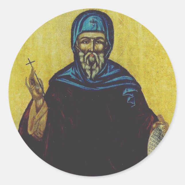 Adesivo Redondo Santo Anthony do Egito (Frente)
