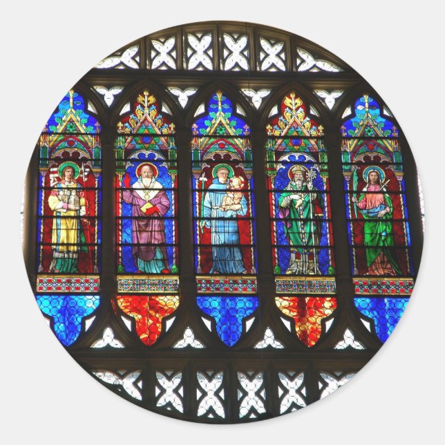 Adesivo Redondo Santo Antônio com vidros colados (Frente)