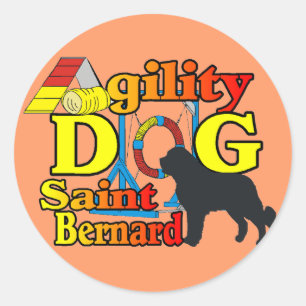Adesivo Redondo Santo Bernard Agiliy Gifts