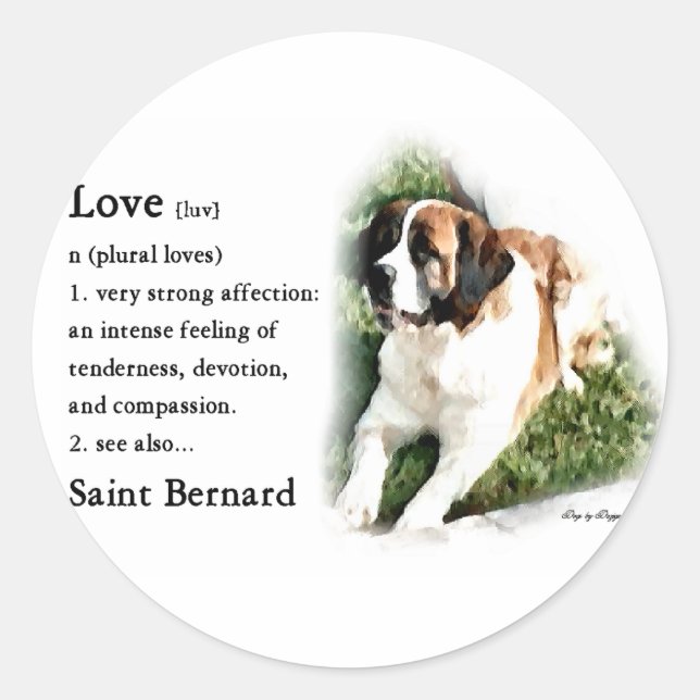 Adesivo Redondo Santo Bernard Lovers (Frente)