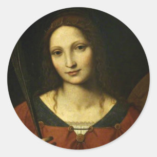 Adesivo Redondo Santo Catherine de Alexandria