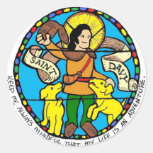 Santo Davy Round Sticker
