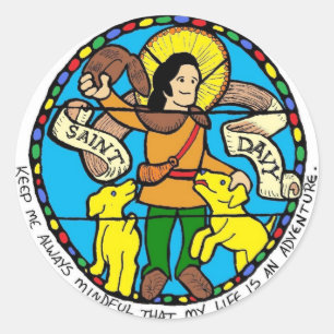 Adesivo Redondo Santo Davy Round Sticker