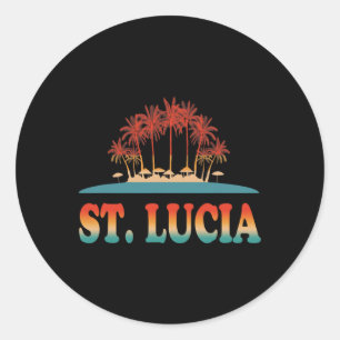 Adesivo Redondo Santo de Camisa Lúcia Rua retrô Caribe S