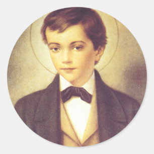 Adesivo Redondo Santo Dominic Savio estudante de John Bosco