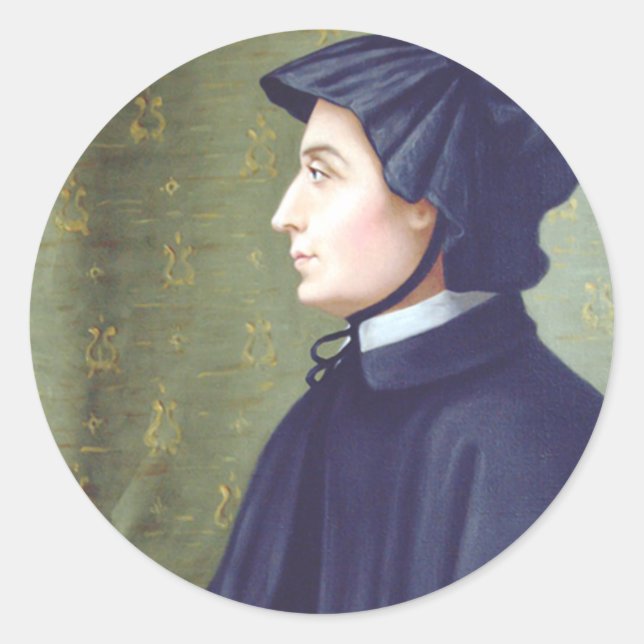 Adesivo Redondo Santo Elizabeth Ann Seton (Frente)