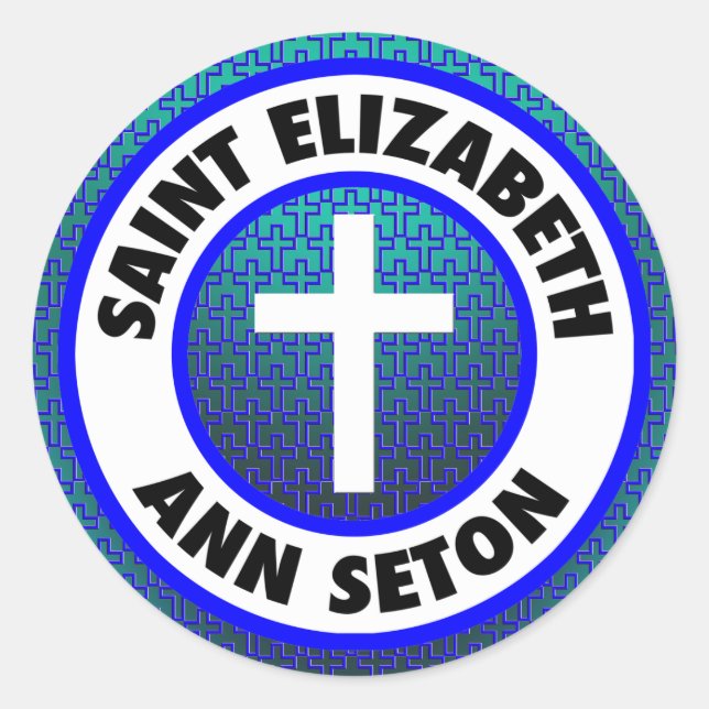 Adesivo Redondo Santo Elizabeth Ann Seton (Frente)