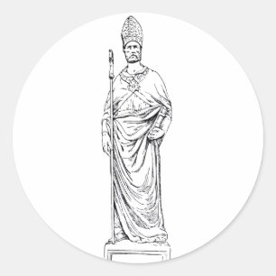 Adesivo Redondo Santo Eloi Confessor e Bispo