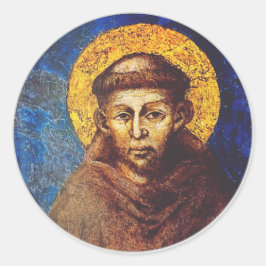 Adesivo Redondo Santo Francisco de Assis O Cântico da Criação